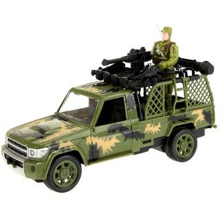 Toi-Toys Spielzeug-Auto Ferngesteuertes Fahrzeug - Alfafox Militär Jeep mit Soldat (22cm) grün