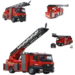 COIL RC-Auto, RC-Feuerwehr, RC Ferngesteuertes, Feuerwehrauto, HUINA 1561, 1:14, Frequenz: 2,4 GHz, LED, Sound, Steuerkanäle: 22 Kanäle, Rot - Rot