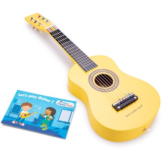 New Classic Toys - 10343 - Musikinstrument - Spielzeug Holzgitarre - Gelb