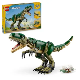 LEGO Creator T.Rex, 3-in-1-Dino zum Umbauen in einen Triceratops oder Pterodaktylus, bewegliches Dinosaurier Modell für Kinder, Geschenk für Jung...