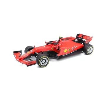 Maisto Tech R/C F1 Ferrari (2019): Ferngesteuertes Auto Charles Leclerc im Maßstab 1:24, Originalgetreues Formel 1-Auto, 2,4 GHz, Pistolengriff-Steuerung, rot (582353-1)