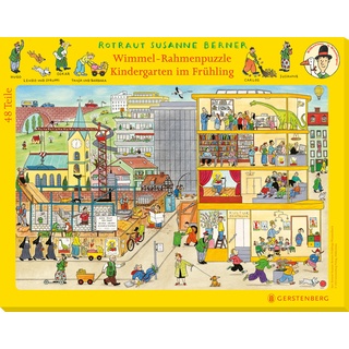 Gerstenberg Verlag - Wimmel-Rahmenpuzzle Frühling Motiv Kindergarten