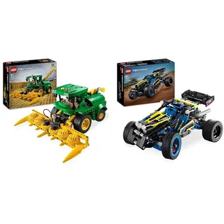 LEGO Technic John Deere 9700 Forage Harvester, Mähdrescher-Spielzeug zum Bauen & Technic Offroad Rennbuggy, Auto-Spielzeug für Kinder