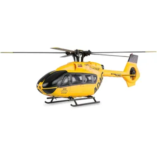 Amewi ADAC H145 Helikopter Brushless 6-Kanal 6G RTF ferngesteuert RC Hubschrauber Heli Lizenzmodell, Gelb