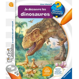 Ravensburger - tiptoi® Interaktives Buch, Ich entdecke die Dinosaurier, elektronisches Lernspiel, ohne Bildschirm, ab 4 Jahren, französische Version – 00145