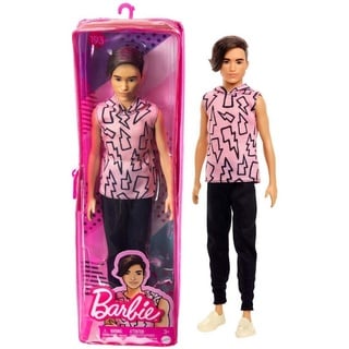 Mattel GmbH Anziehpuppe Barbie Ken Fashionistas Puppe im pinken Hoodie mit Blitzen