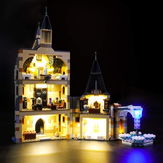 GEAMENT Lichtset für Harry Potter Hogwarts Uhrenturm (Hogwarts Clock Tower) Bausteine Modell kompatibel mit Lego 75948 (Lego Set Nicht enthalten)