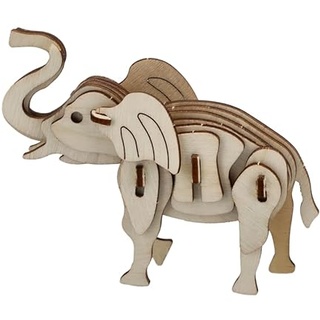 3D-Puzzle Holz Natur Afrika Zoo 3D kleines Holzpuzzle (Elefant)