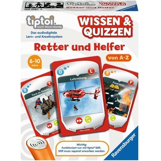 Ravensburger tiptoi 00081 Wissen und Quizzen: Retter und Helfer, Quizspiel für Kinder ab 6 Jahren, für 1-6 Spieler