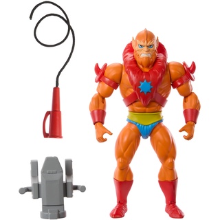 Masters of the Universe Origins-Spielzeug, Beast Man-Actionfigur aus der Cartoon-Kollektion, ca. 14 cm großer Bösewicht mit Abnehmbarer Rüstung und Peitsche, HYD18