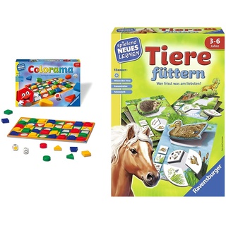Ravensburger 24921 - Colorama - Zuordnungsspiel für die Kleinen - Spiel für Kinder ab 3 bis 6 Jahren & Tiere füttern - Spielen und Lernen, Lernspiel für Kinder ab 3-6 Jahren, Spielend Neues Lernen