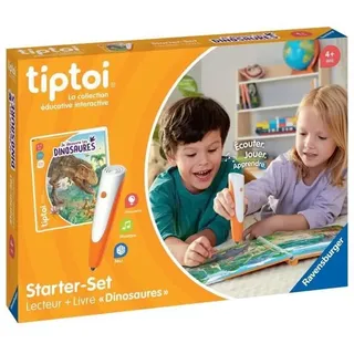 Ravensburger - tiptoi® – Starter-Set – Leser + Buch Ich entdecke die Dinosaurier – elektronisches Lernspiel, ohne Bildschirm – ab 4 Jahren – französische Version – 00175