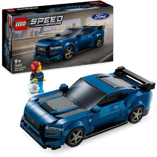 Lego Speed Champions Ford Mustang Dark Horse Sportwagen, Auto-Spielzeug mit Minifigur zum Bauen, Spielen und Ausstellen für Kinder, Geschenk für Jungs, Mädchen und Autofans ab 9 Jahren 76920