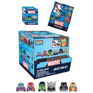 The AVENGERS Puzzle Avengers 3D Radiergummi Spaßiger Begleiter 1 zufälliges aus 6, Puzzleteile