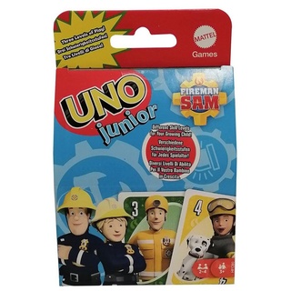 Mattel® Spiel, Gesellschaftsspiel Mattel Games HFC80 Uno Junior Feuerwehrmann Sam 56, 3 verschiedene Schwierigkeitsstufen bunt