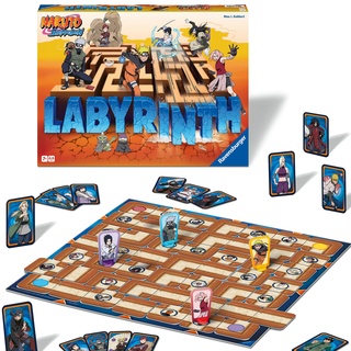 Ravensburger 27557 - Naruto Shippuden Labyrinth - Der Familienspiel-Klassiker für 2-4 Spieler ab 7 Jahren im Look der Animeserie