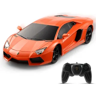 SainSmart Jr. Lamborghini Aventador, Ferngesteuertes Auto, 1:24 Offiziell Lizenziert Modellauto, RC Modell Spielzeug Car Geschenk für 3-18 Jahre Kinder (orange)