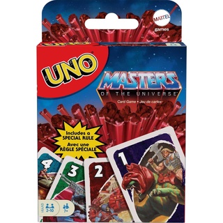 Mattel Games GVY91 - UNO Masters of The Universe-Kartenspiel mit 112 Karten, Geschenk für Kinder, Spieleabende mit der Familie oder Erwachsenen, für Spieler ab 7 Jahren