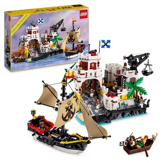 LEGO Icons Eldorado-Festung, Classic-Set für Erwachsene, Piraten-Modellbausatz mit Piratenschiff und 8 Minifiguren, nostalgisches Geschenk für M...