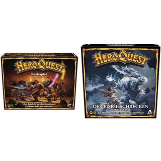 Avalon Hill HeroQuest Brettspiel für Erwachsene und Kinder & Hill HeroQuest Der eisige Schrecken Abenteuerpack, ab 14 Jahren, HeroQuest Basisspiel erforderlich