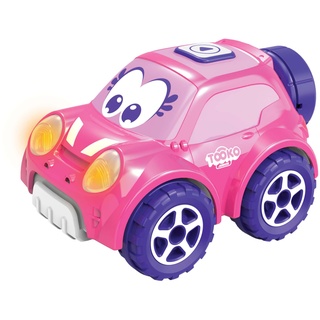 TOOKO Junior Ferngesteuertes Auto, multidirektional, Rosa, kann auch Suivre, Klang und helle Effekte, Spielzeug für Kinder ab 2 Jahren