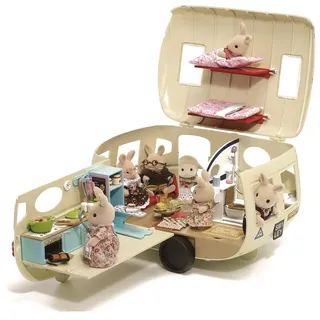 Sylvanian Families 5489 Wohnwagen - Puppenhaus Auto Spielset