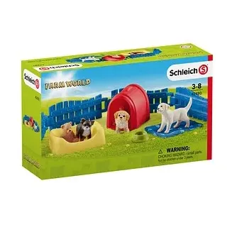Schleich® Farm World 42480 Welpenstube Spielfiguren-Set