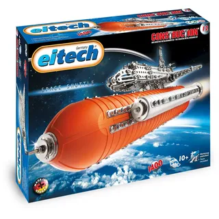 Eitech 00012 00012-Metallbaukasten-Space Shuttle Deluxe Set, 1400-teilig, Multi Color