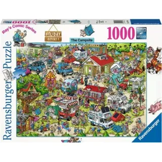 RAVENSBURGER 17578 Erwachsenenpuzzle 1000 Teile - Holiday Resort 1 - The Campsite