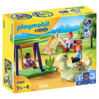 PLAYMOBIL 1.2.3 71157 Spielplatz, Lernspielzeug & Motorikspielzeug für Kleinkinder, Erstes Spielzeug für Kinder ab 1,5 bis 4 Jahre