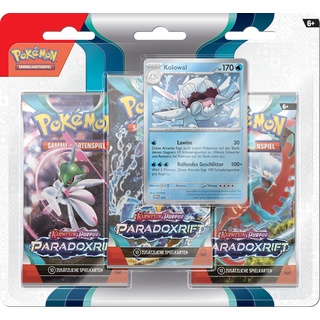 Pokémon-Sammelkartenspiel: 3er-Pack (Kolowal) Karmesin & Purpur – Paradoxrift (3 Boosterpacks & 1 holografische Promokarte)