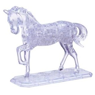 HCM09001 - Crystal Puzzle: 3D Pferd - Groß, 100 Teile (DE, EN), ab 14 Jahren