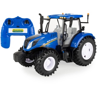 Britains Big Farm funkgesteuerter New Holland T6.180 Traktor, Spielzeugtraktor zum Sammeln, Traktorspielzeug, kompatibel mit Spielzeug im Maßstab 1:16, für Sammler und Kinder ab 3 Jahren