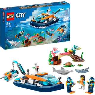 LEGO City 60377 Meeresforscher-Boot Bausatz, Mehrfarbig