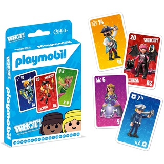 Winning Moves WM03953-ML1-12 WHOT Playmobil Farbe Zahlenspiel Kartenspiel Tolle Lizenz für Kinder, Quiet Shade-Clematis Blue, One Size
