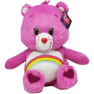 Promo-Dis Die Glücksbärchis - Care Bear - 40 cm Hurrabärchi - rosa Plüschtier ab 3 Jahren