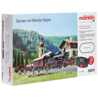 Märklin 29074 BR 74 Digital-Startpackung Güterzug Epoche 3, Spur H0 Modelleisenbahn, viele Soundfunktionen, mit Mobile Station und C-Gleis Schienen