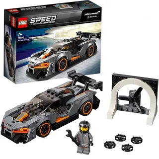 LEGO 75892 Speed Champions McLaren Senna Rennwagen, Bauset mit Rennfahrer-Minifigur, Forza Horizon 4 Erweiterungsset - Beige