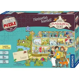 Kosmos 698690 Story Puzzle Die Schule der magischen Tiere Fürchterlich feierlich!, 200 Teile Puzzle