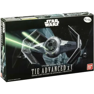 Revell Modellbau BANDAI TIE Advanced, 1:72 Maßstab, 55 Teile, Bastelset ab 10 Jahren, Detailgetreues Modell, Raumschiff, Authentische Nachbildung mit Darth Vader Pilotenfigur, Displayständer