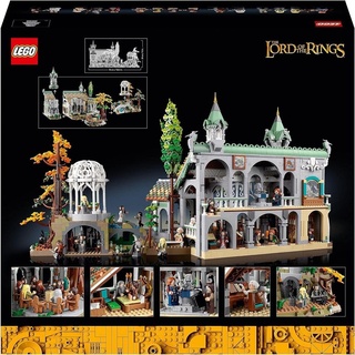 LEGO® Konstruktionsspielsteine Icons Der Herr der Ringe: Bruchtal, Großes Set mit 15 Minifiguren, (Geschenk Weihnachten, Geburtstag, Frauen Männer