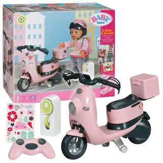 BABY born E-Scooter, Ferngesteuerter Roller mit Ladestation zum Aufladen Spielen, für 43cm Puppen, 835920 Zapf Creation