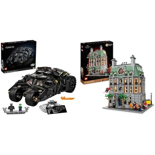 LEGO 76240 DC Batman Batmobile Tumbler & Marvel Sanctum Sanctorum, 3-stöckiges Modular Building Set