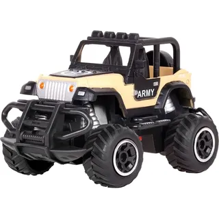 Quer RC-Auto Ferngesteuertes Auto Militär Off-Road Fahrzeug mit Fernbedienung Monster Truck Racing 27 MHz 1:43 bis 10 km/h (Army)