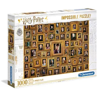 Clementoni 61881 Impossible Puzzle Harry Potter – Puzzle 1000 Teile ab 9 Jahren, Erwachsenenpuzzle mit Wimmelbild, herausforderndes Geschicklichkeitsspiel für die ganze Familie