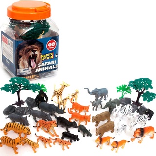 Großes Wildlife-Safari-Figurenset 40 Teile