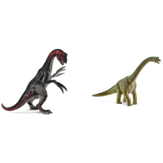 SCHLEICH 15003 Dinosaurs Spielfigur - Therizinosaurus, Spielzeug ab 4 Jahren & 14581 Dinosaurs Spielfigur - Brachiosaurus, Spielzeug ab 4 Jahren, 13 x 24.3 x 19 cm