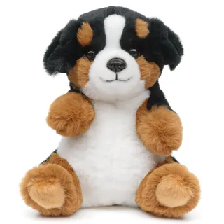 Uni-Toys - Berner Sennenhund, sitzend - Kawaii-Stil - 17 cm (Höhe) - Plüsch-Hund - Plüschtier, Kuscheltier