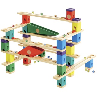 Hape E6009 - Quadrilla Vertigo, Kugelbahn, Konstruktionsspielzeug, aus Holz, ab 4 Jahren, Multi-colour