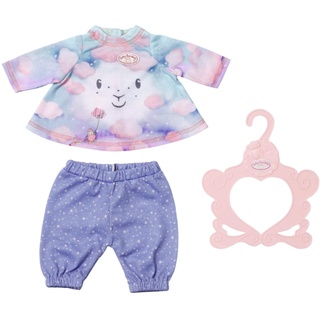 Zapf Creation 703199 Baby Annabell Sweet Dreams Nachthemd 43cm, Baby Annabell Kleidung 43 cm, Puppen Zubehör Set bestehend aus Shirt und Hose, lila rosa.
